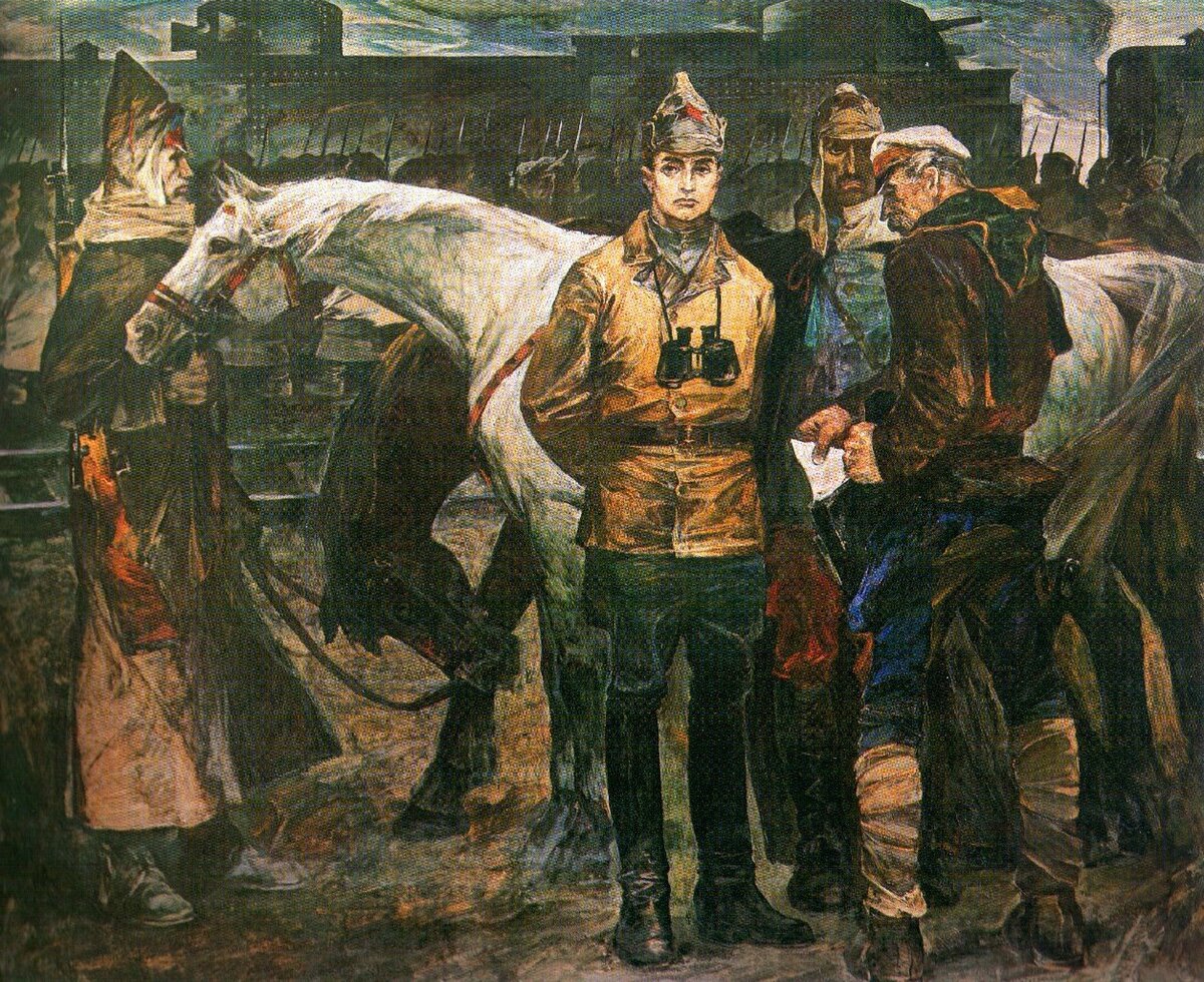 Командарм Тухачевский. Художник: А. И. Дягилев.