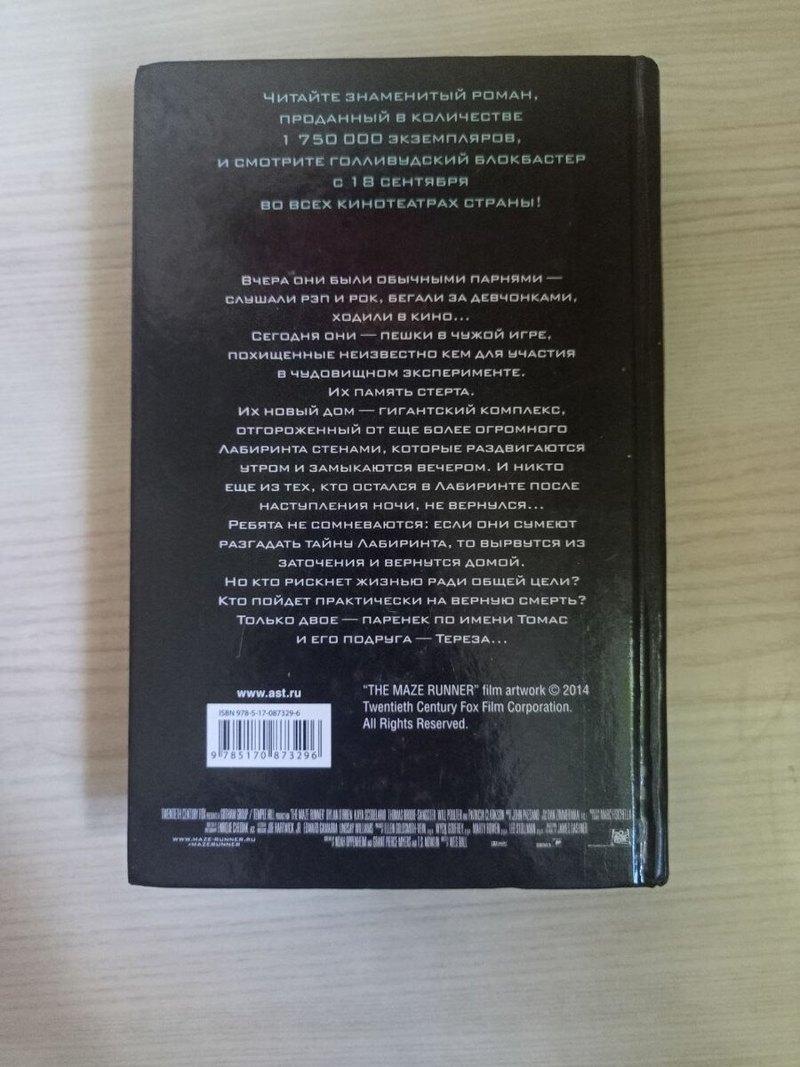 Бегущий в лабиринте, стоит ли читать, если посмотрел фильм. | Marina_Neko.  | Дзен