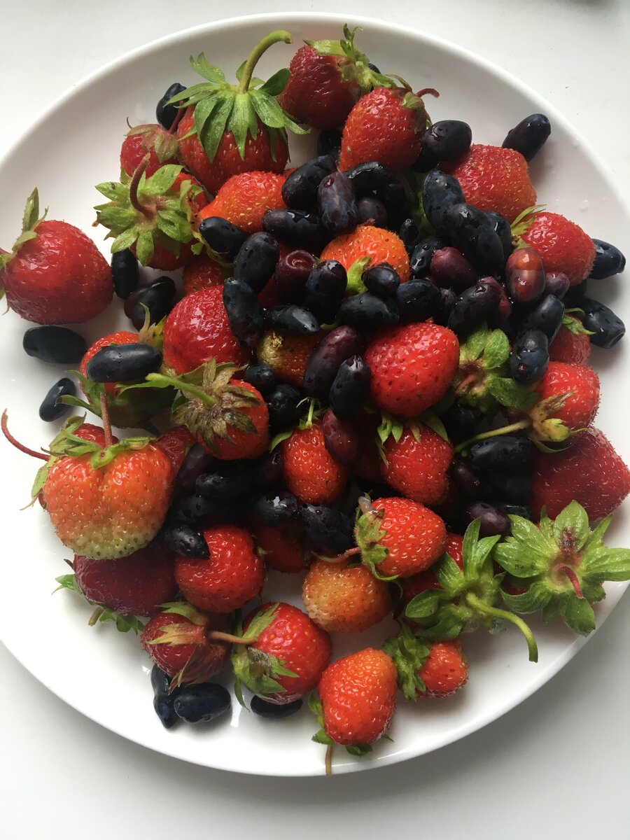 Ягода только пошла. Мммм, вкусная!