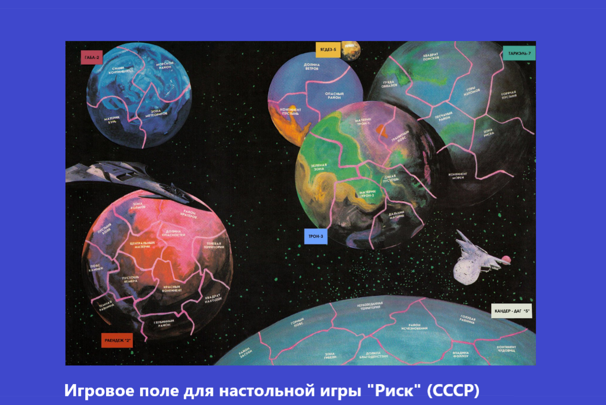 вот так выглядит игровое поля "Риска" советского...