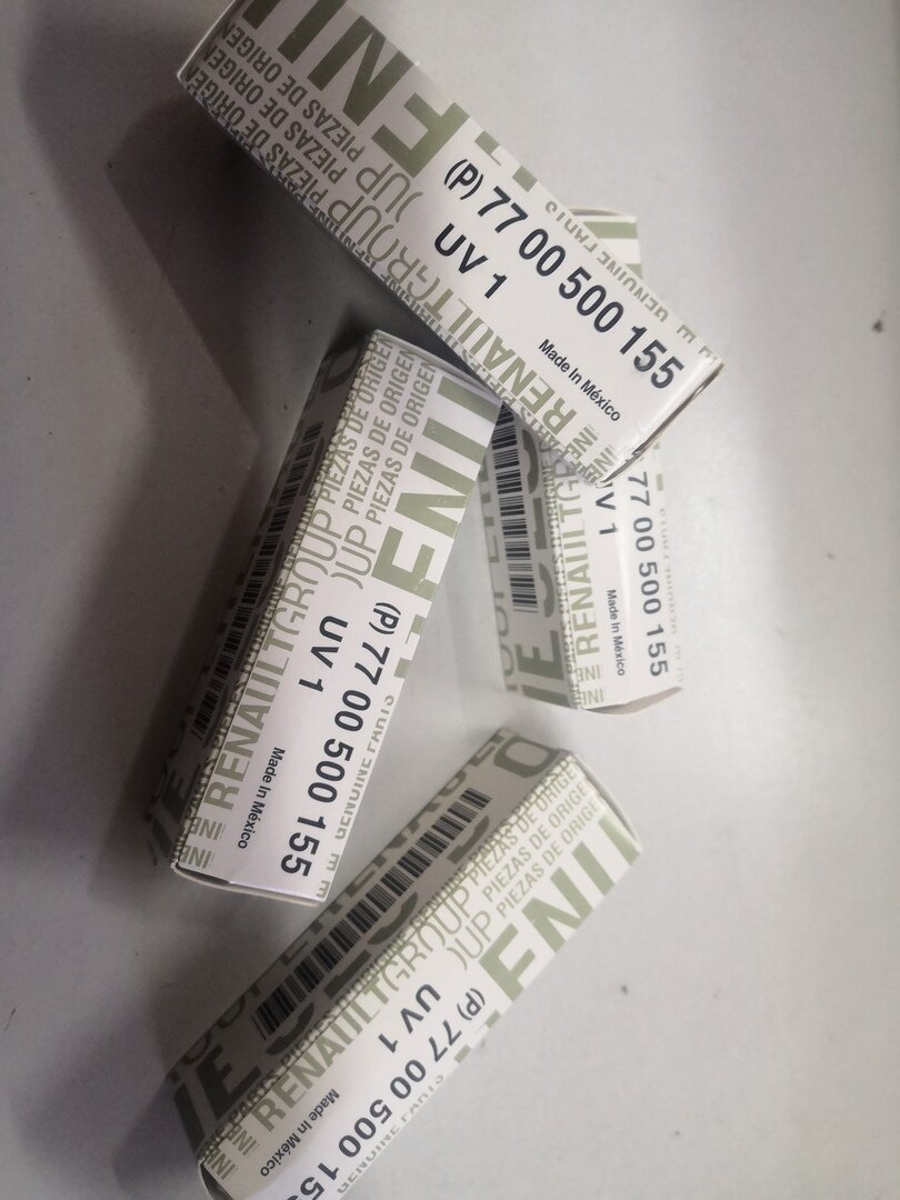 Оригинальные свечи Renault. Одноконтактные.