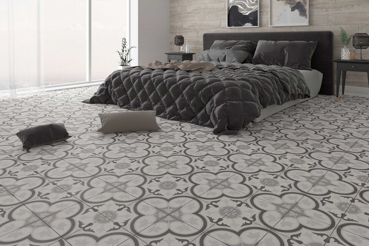 Эффектный дизайн с восточной плиткой из коллекции Marrakesh от Creto.