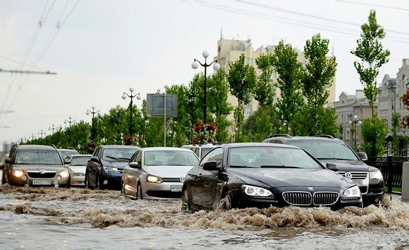 Преодоление глубокой лужи