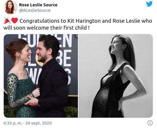 Фото из Твиттера Роуз Лесли 