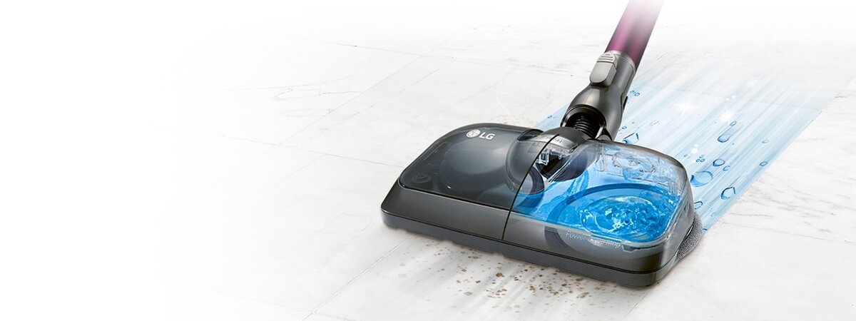 LG CordZero A9+ управляется всего одним нажатием: тремя кнопками на ручке вы можете включить пылесос и выбрать подходящий режим. 