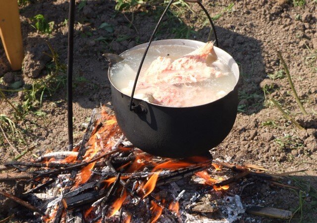 ФОТО САМОЙ ВКУСНОЙ УХИ НА КОСТРЕ. ИСТОЧНИК СВОБОДНЫЙ.