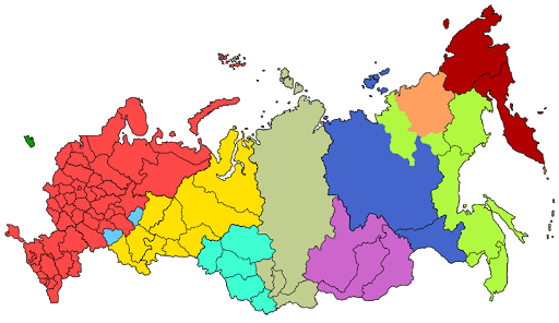 *регионы и республики перечислены в низу статьи
