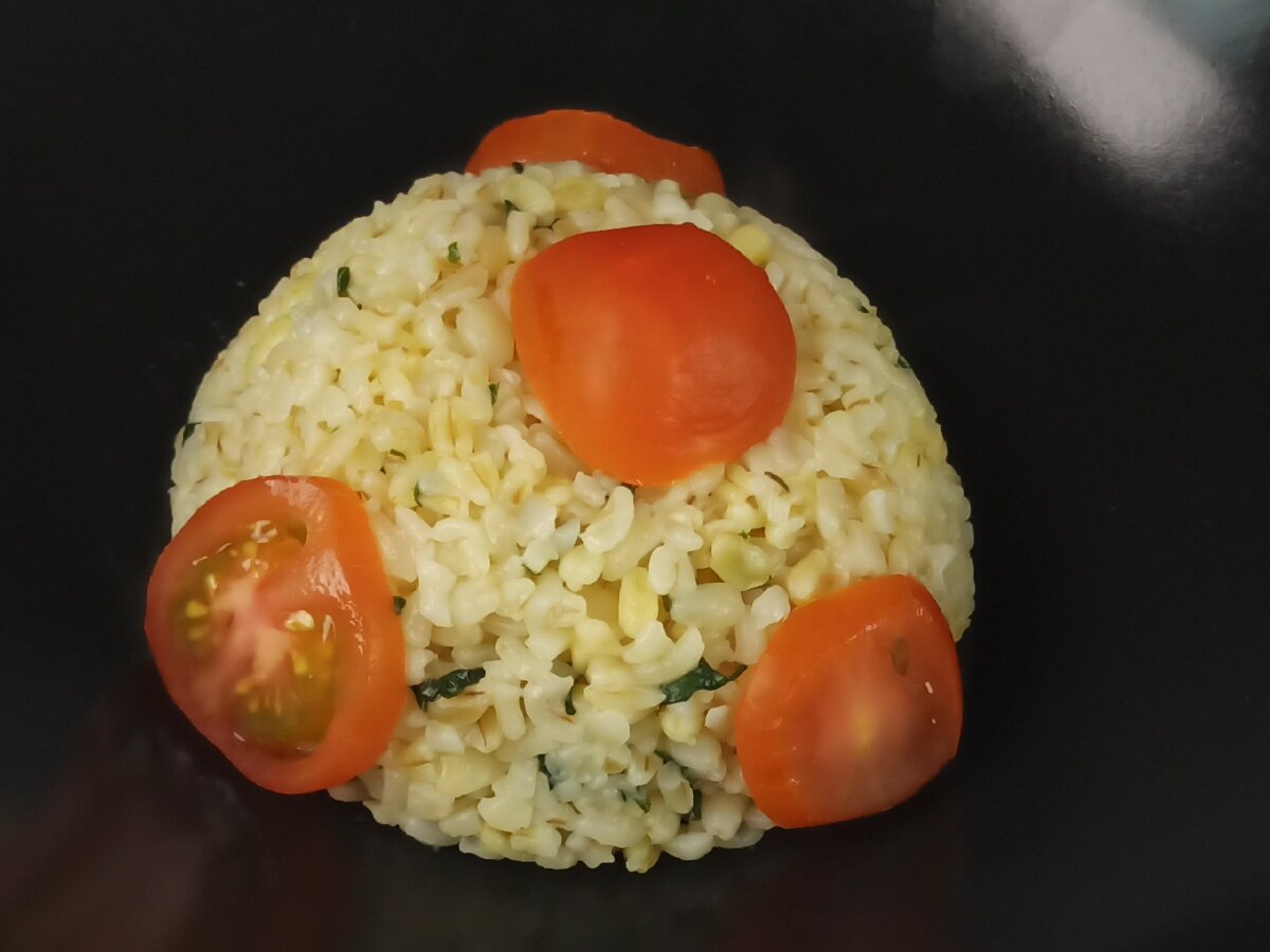 булгур с базиликом