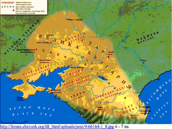 Карта Великой Булгарии 