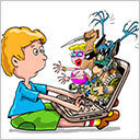 Сегодня так распространились всевозможное вирусы и разного рода обманы в сети Интернет, что начинающим пользователям бороздить по интернету порой очень опасно. Опасно, как и в плане навредить компьютеру, так и быть разведенным на деньги. Я всегда новичкам в компьютерах говорю, мол, не нужно никакие сообщения с различными кодами отправлять, ничего в интернете не оплачивайте, если плохо в этом разбираетесь. Хотите что-то купить? Посоветуйтесь с теми людьми, для которых компьютер это обыденное дело. Наверняка у вас есть сын, дочь, мама или папа, которые легко могут вам посоветовать.  На крайний случай можно отзывы в интернете почитать. А вот просто не понятно, куда переводить деньги или отправлять смс-ки с мобильного телефона, ну это не нужно делать. Рискуете сильно.