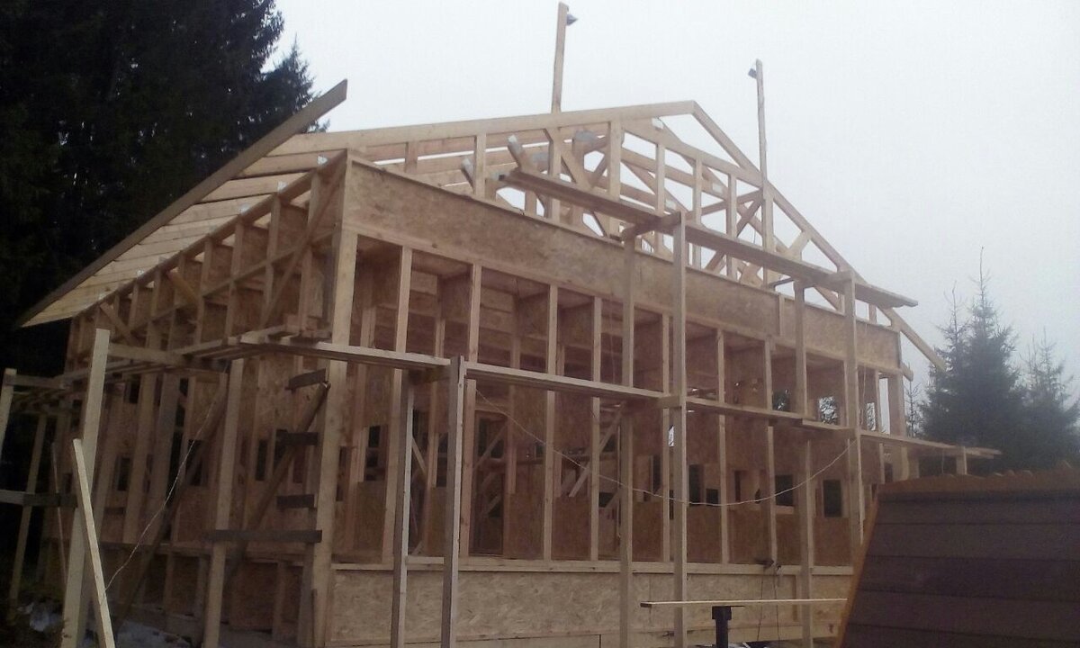 Каркас дома с двутавром 600 мм. 