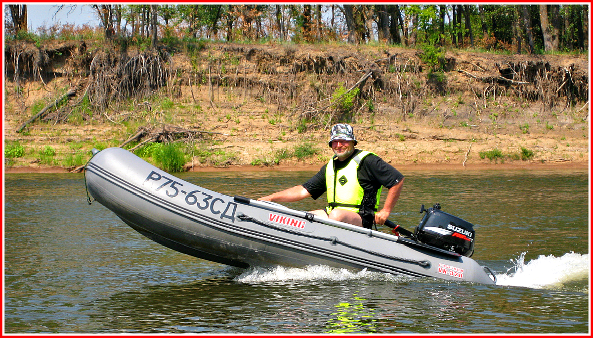 Моя первая лодка ПВХ Посейдон VIKING 320 с ПЛМ Suzuki 6 л.с. (Фото автора).