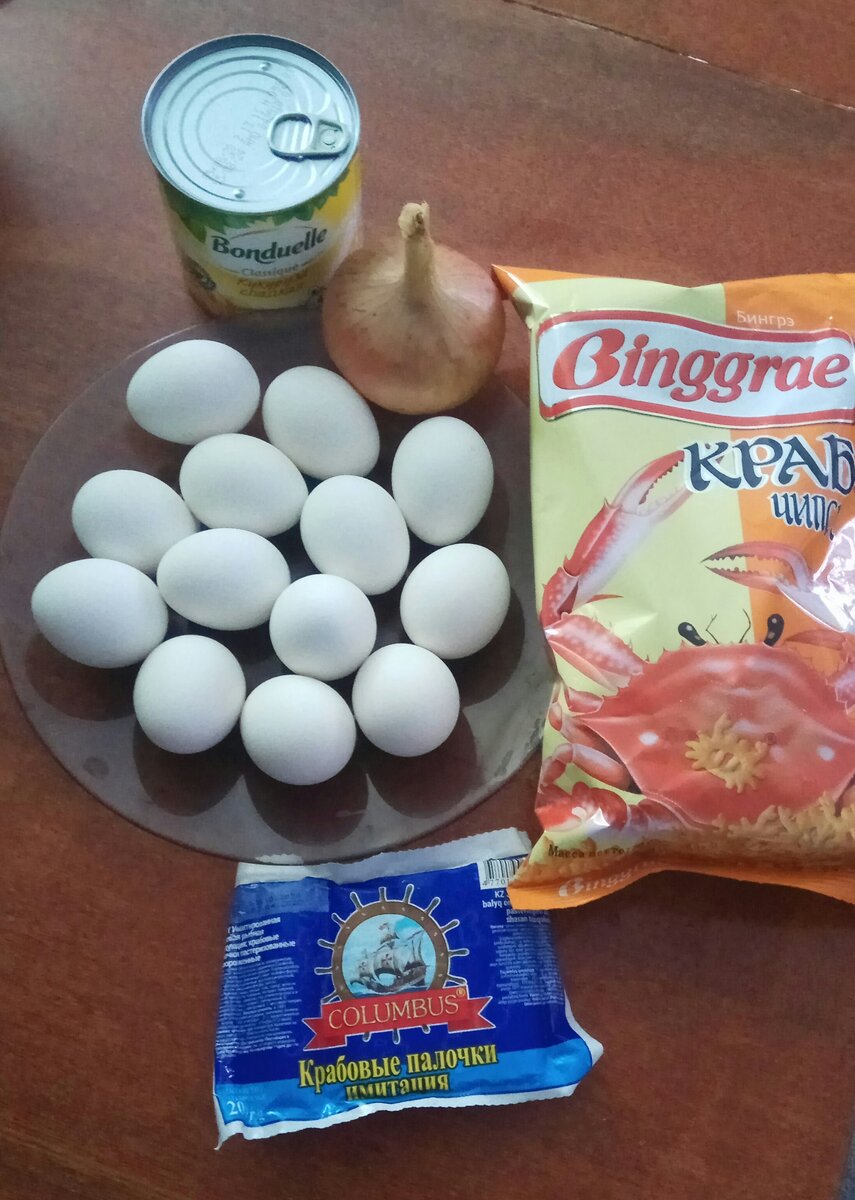 Ингредиенты, только майонез забыла