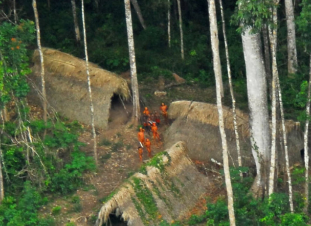 Неконтролируемое племя амазонок, сфотографированное с воздуха в 2009 году.