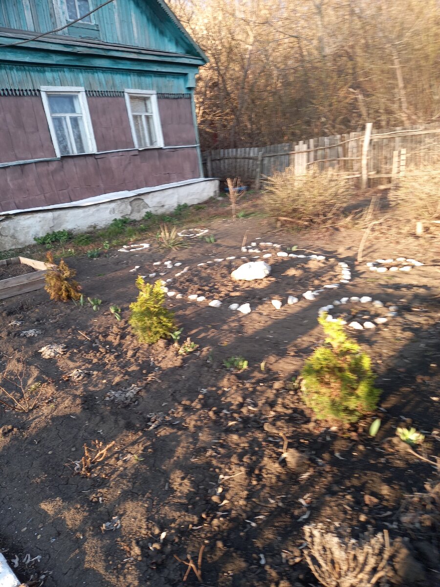 Клумба перед домом