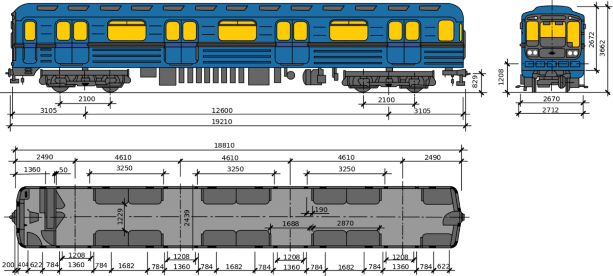 Схема вагона метро 81 717