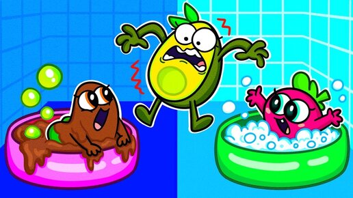 Do You Like CHOCOLATE BATH OR BUBBLE BATH? || Baby Avocado Gets Lost in Candy Factory!