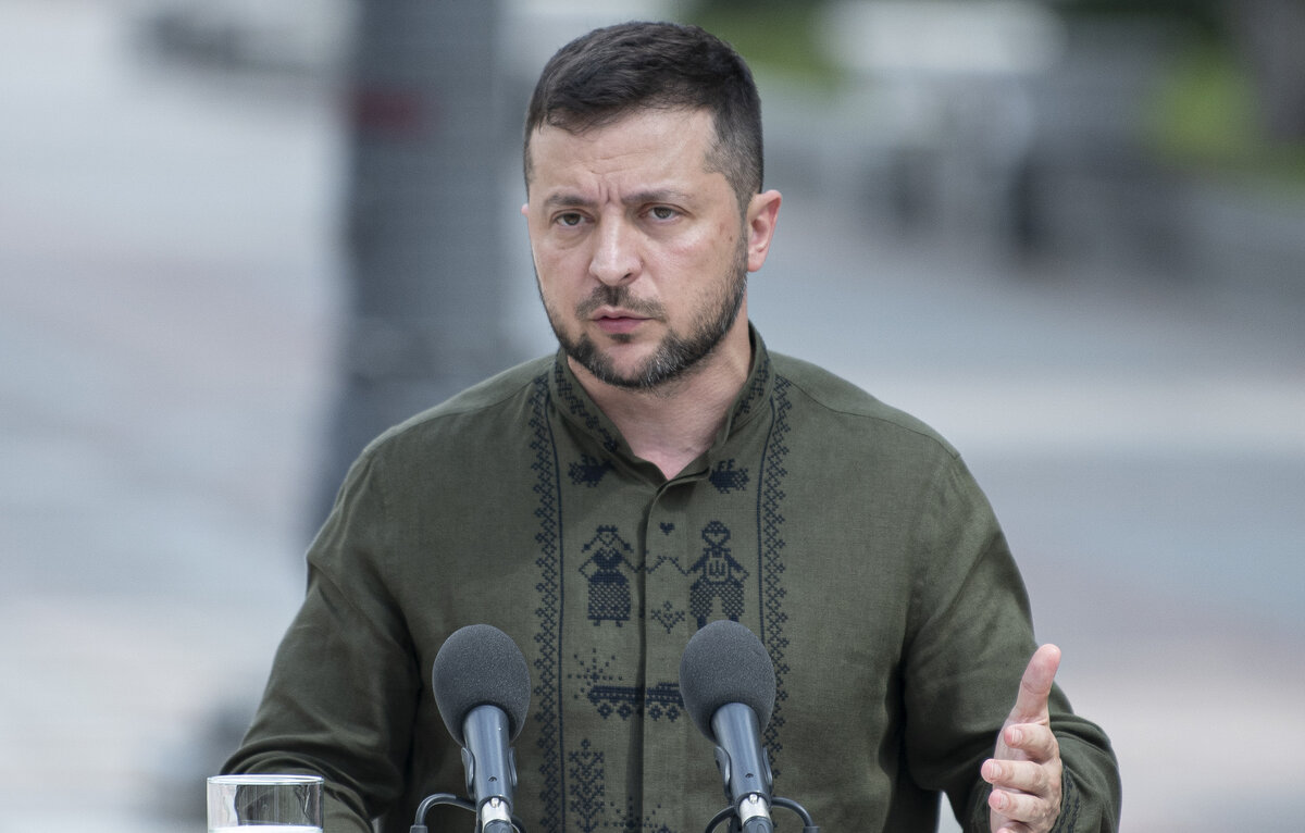    Президент Украины Владимир Зеленский   AP Photo/Andrew Kravchenko