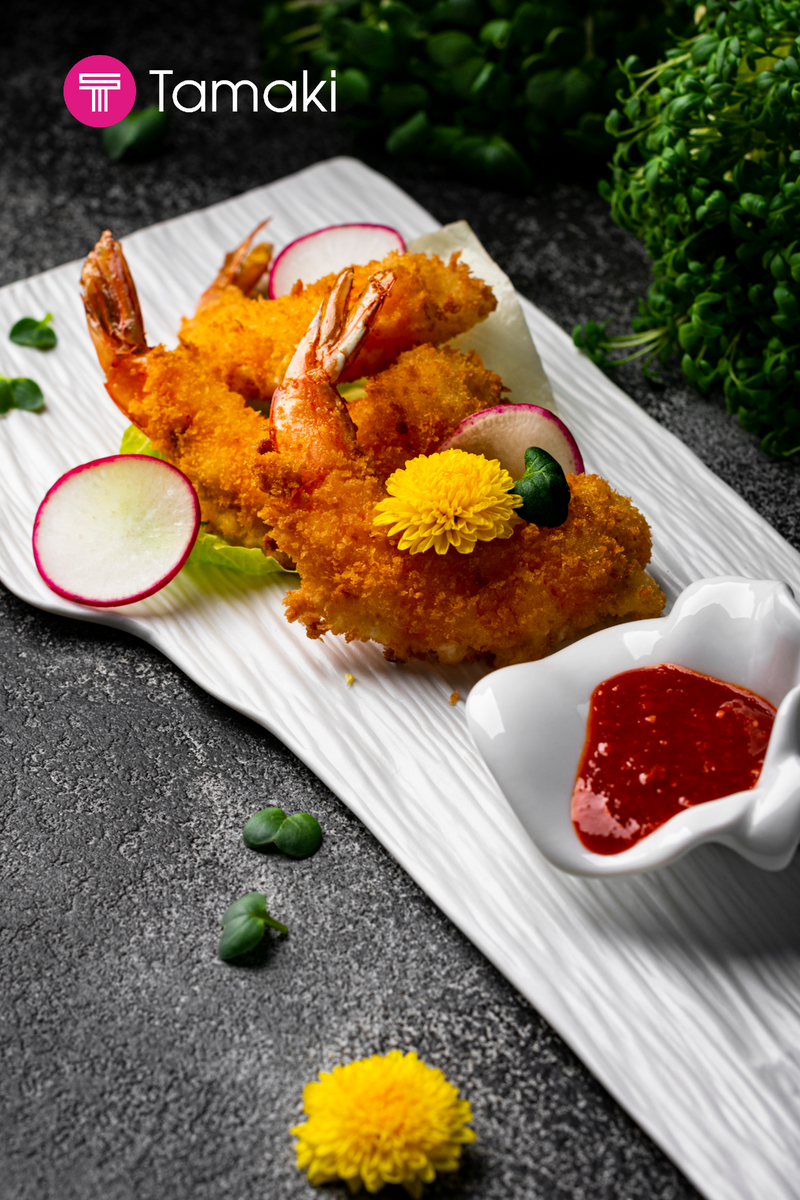 Креветки Панко с соусом Шрирача Tamaki