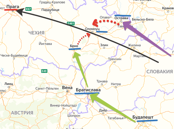 Прорыв немцев из Карпатского котла на Прагу через Оломоуц. Источник: https://zen.yandex.ru/media/id/5ea702cf8e079d5083ec6e62/tak-vot-ona-nasha-pobeda-iubilei-vziatiia-olomouca-5eb47d390b9b230286768767