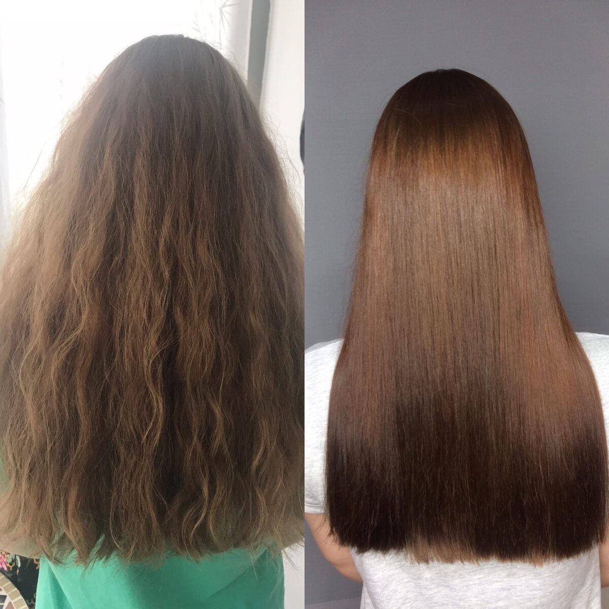 До процедуры и спустя месяц после.