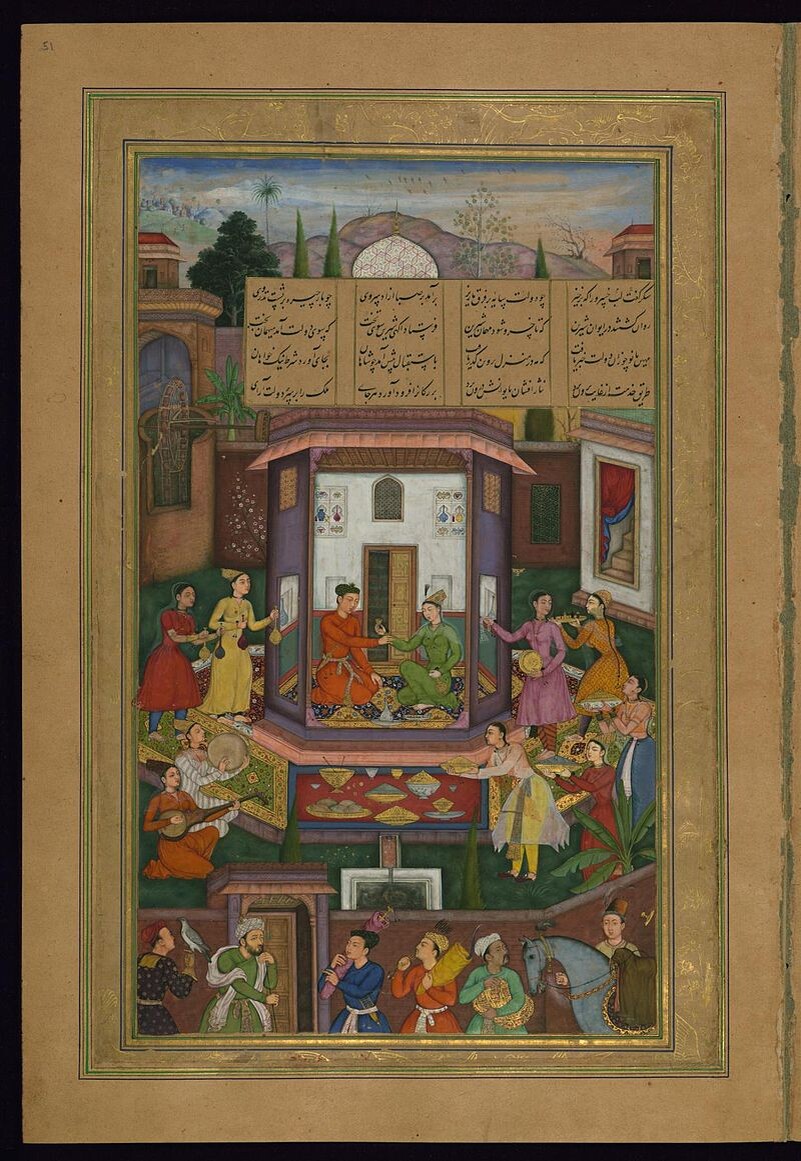 Миниатюра из поэмы "Ширин и Хосров"  (источник: https://commons.wikimedia.org/wiki/Category:Amir_Khusrow)