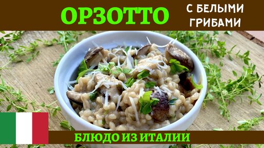 Орзотто с белыми грибами - отличное блюдо в грибной сезон!