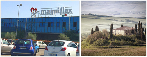                                                          Фабрика Magniflex в Тоскане