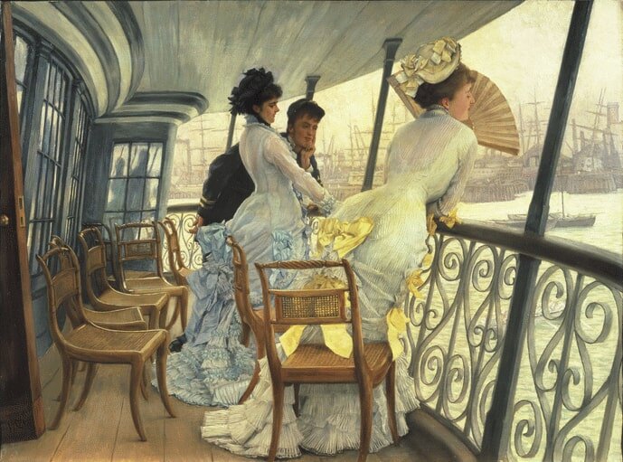 James Tissot «La galerie du HMS Calcutta (Portsmouth)», 1876 © Tate, Londres / Tate Photography
