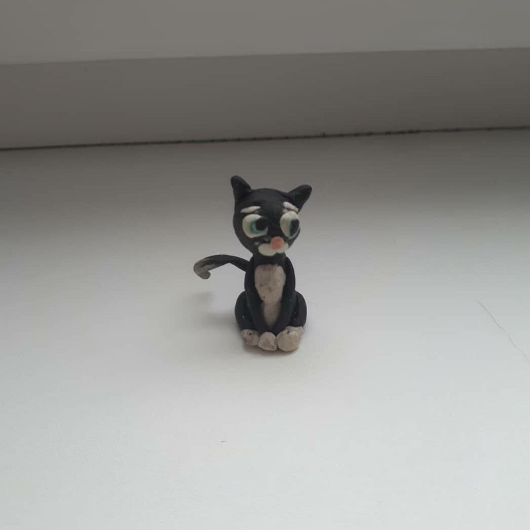 Вот такого прекрасного котëнка Юля слепила сама