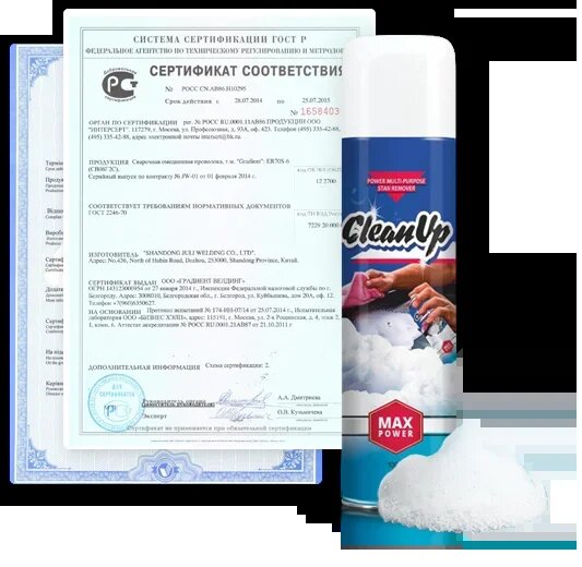 официальные сертификаты соответствия 