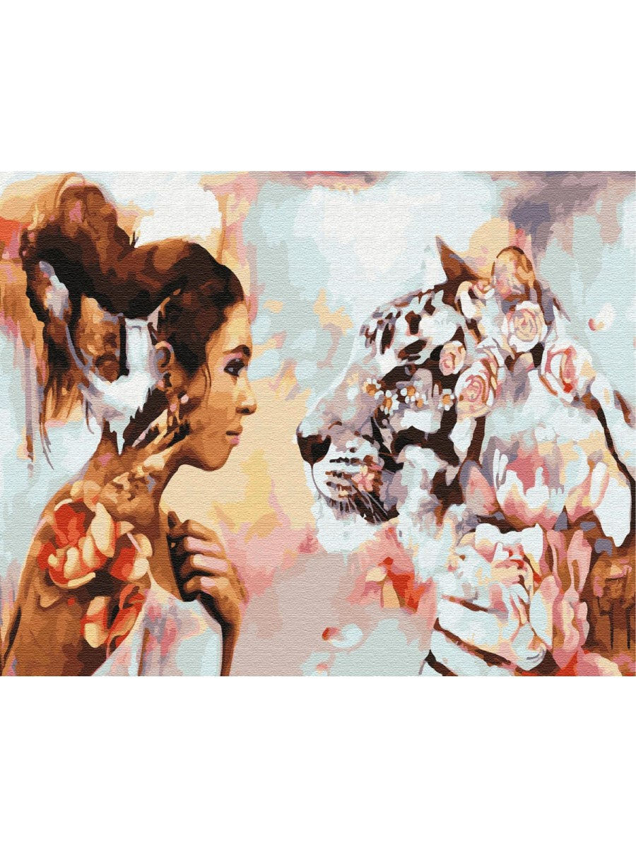 В комплектацию входит: плотный холст-раскраска с аккуратно пронумерованными контурами, ассорти из 3-х кисточек на основе нейлонового волокна повышенной прочности, комплект безопасных акриловых красок в баночках, набор идеально подходит как для первого опыта рисования по номерам, так и мастерам кисти со стажем, которые предпочитают обрамлять готовую работу в багет. 
