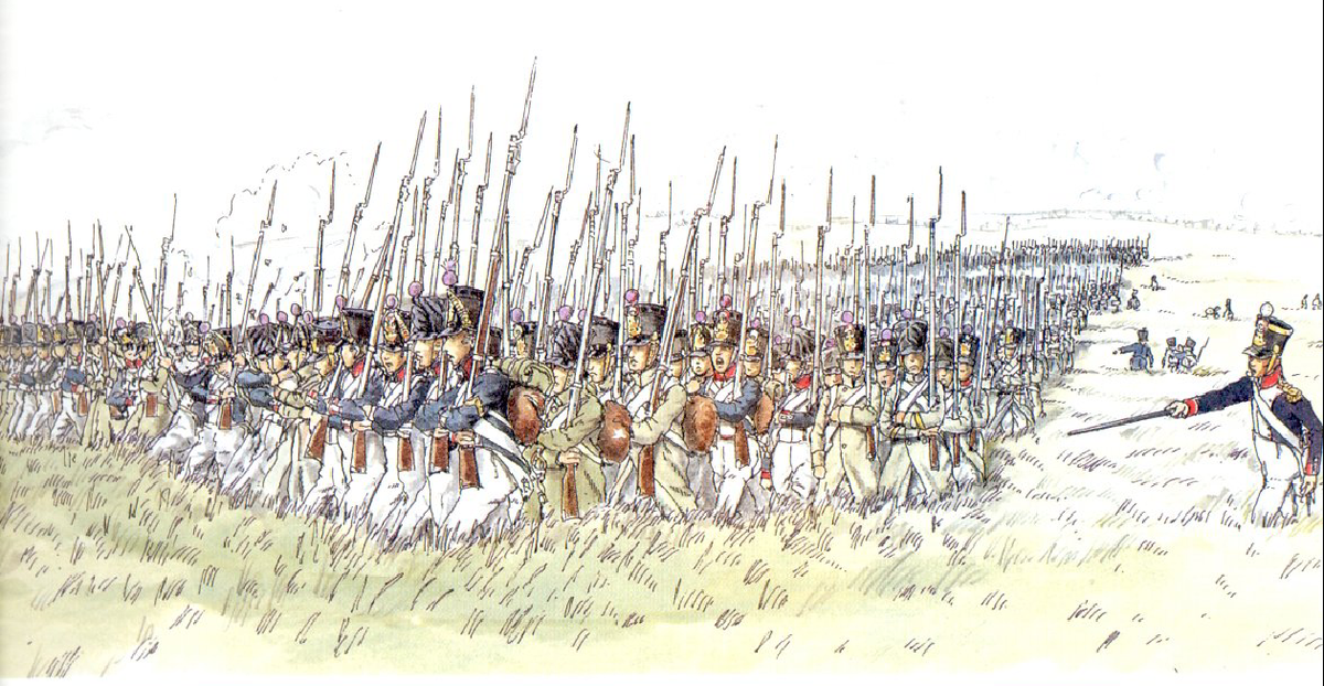 Генерал нападения. Атака д Эрлона. Корпус д’Эрлона. Пехотное каре против кавалерии. Дивизия Дюрютта при Ватерлоо построение.