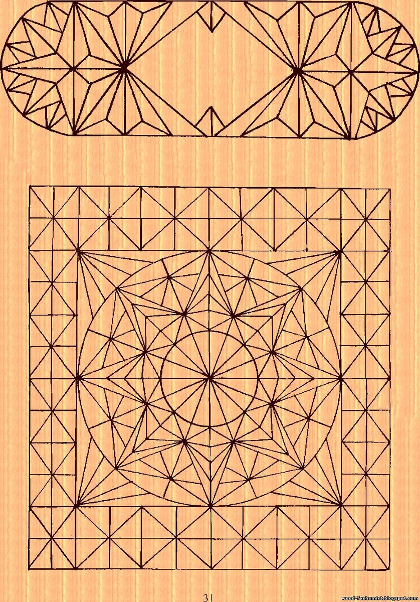 Геометрическая резьба по дереву рисунки