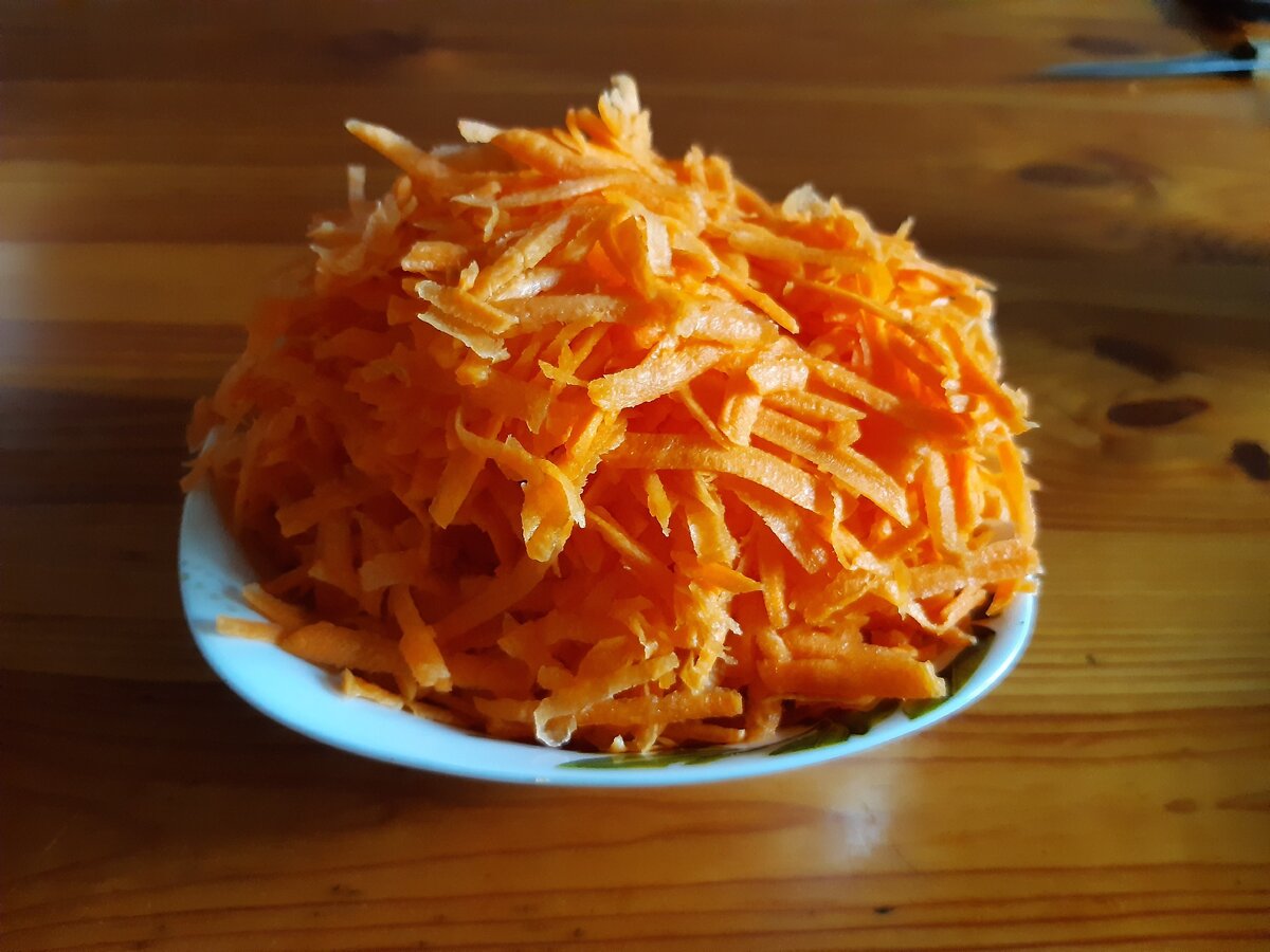 Натертая морковь(фото автора)