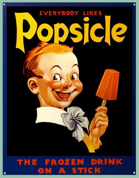 Рекламный плакат Popsicle, 1924. Архив компании Popsicle, официальный сайт - www.popsicle.com