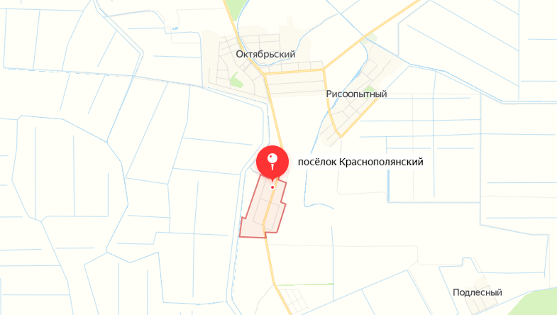 Расположение посёлка Краснополянский на карте