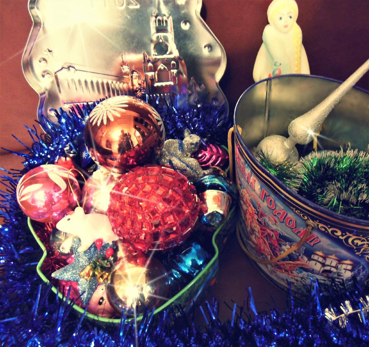 Мои старые новогодние игрушки ( фото автора)