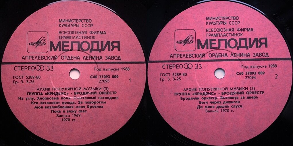 У "Криденс" в СССР была относительно счастливая судьба. Цензоры не нашли в них крамолы, так что пластинки американцев перепадали отечественным слушателям.-9