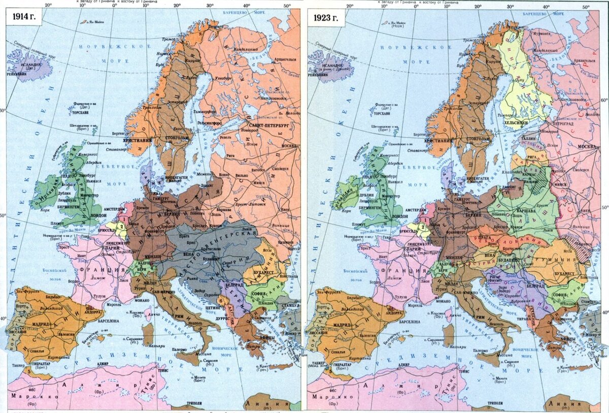 Европа до 1914 года карта