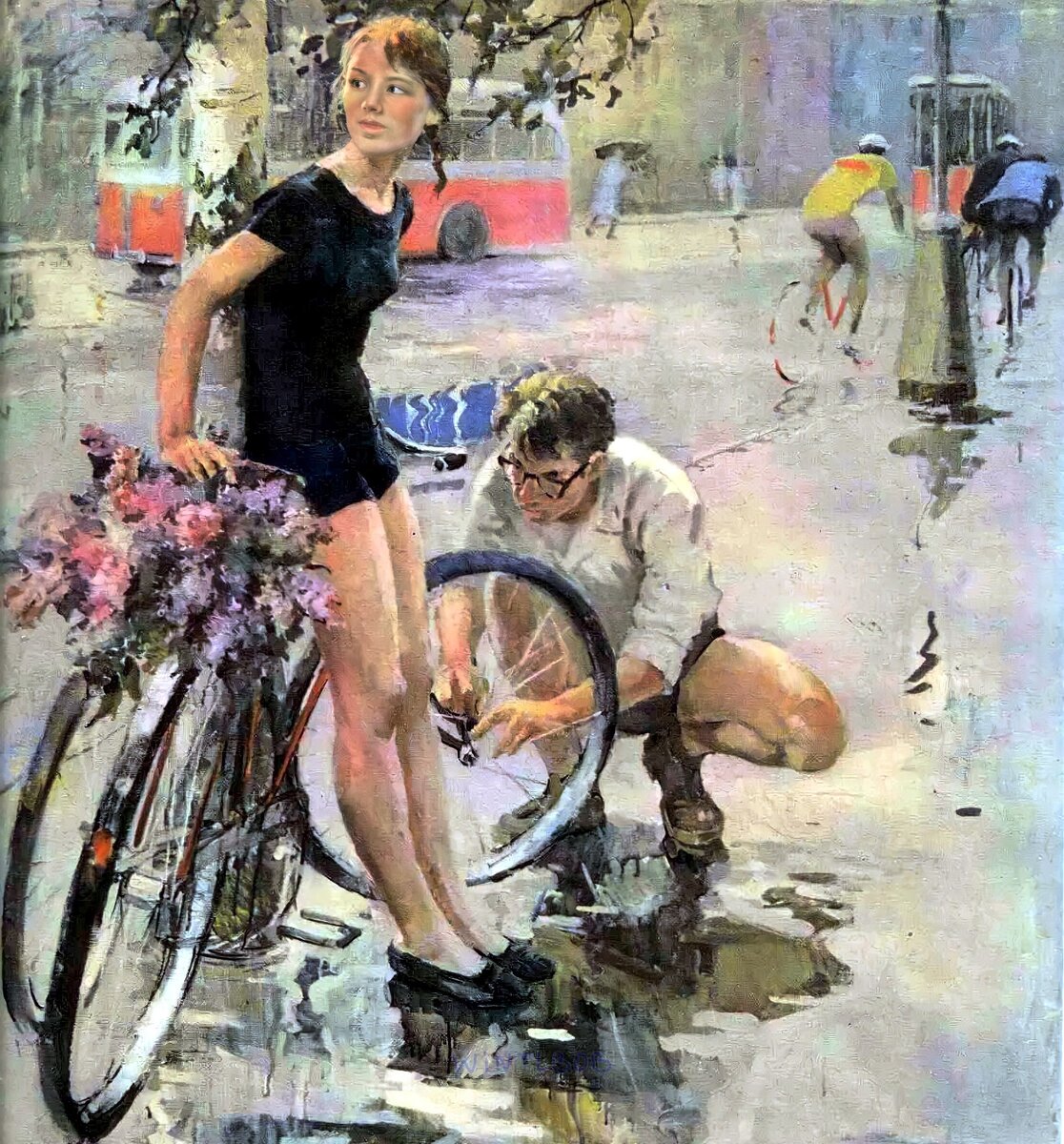 Картина Веры Сорокиной «Молодость», 1963 год