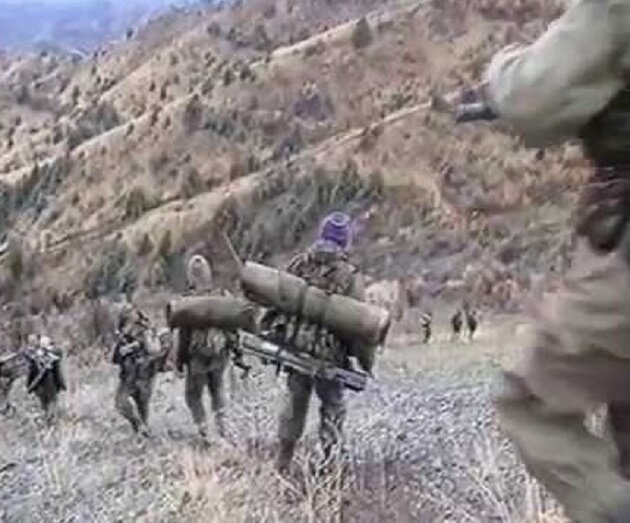 Выход десантно -штурмовой  группы на задачу. Кадр из фильма Сергея Говорухина "Прокляты и забыты"  с места и во время описываемых событий