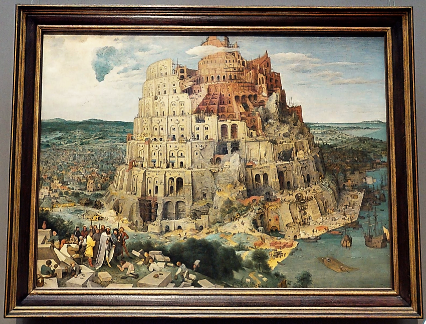 Питер Брейгель Старший, «Вавилонская башня», 1563, дерево, масло, 114 × 155 см
Музей истории искусств, Вена