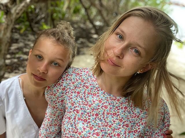 Юлия Пересильд с дочерью, @juliaperesild