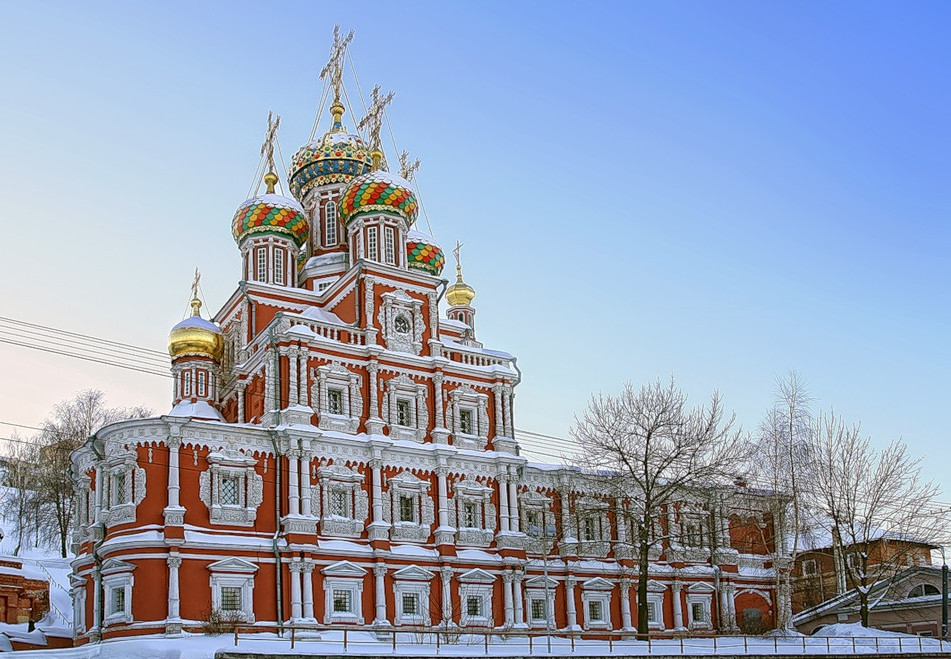 Храм Рождества Пресвятой Богородицы в Нижнем Новгороде. Церковь собора Пресвятой Богородицы (Строгановская). Церковь собора Пресвятой Богородицы Нижний Новгород. Строгановская Церковь Нижний Новгород.