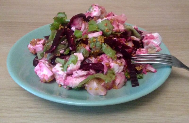 Лондонский салат с грушей.