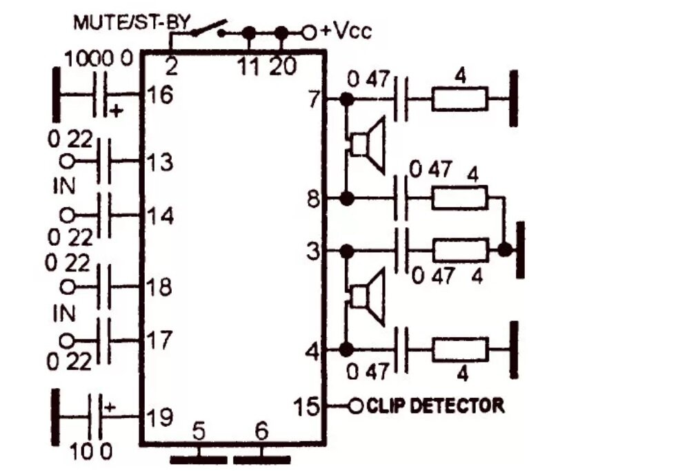 Усилитель мощности на микросхеме TDA1557 (008)