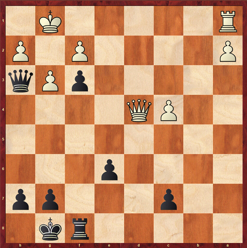 Верным будет ход ферзем на h3.