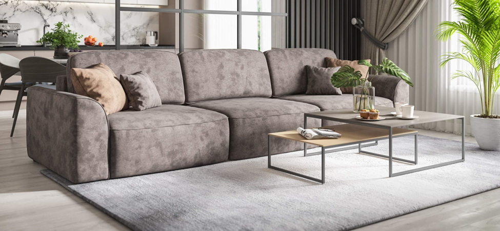 Данный диван имеет габариты 350x115x84 см и подходит для достаточно просторного помещения.