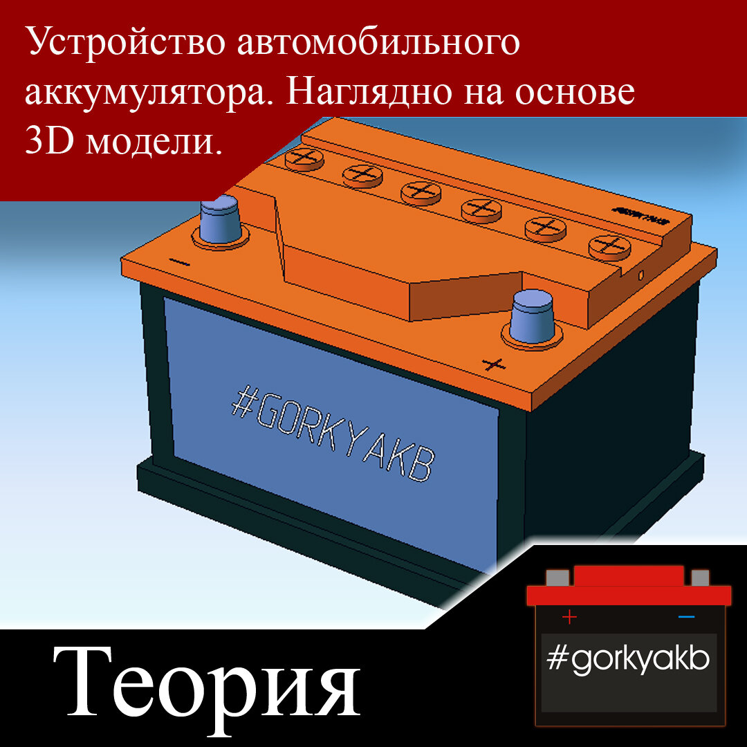 Устройство автомобильного аккумулятора. Наглядно на основе 3D модели. |  Горький Аккумулятор | Дзен